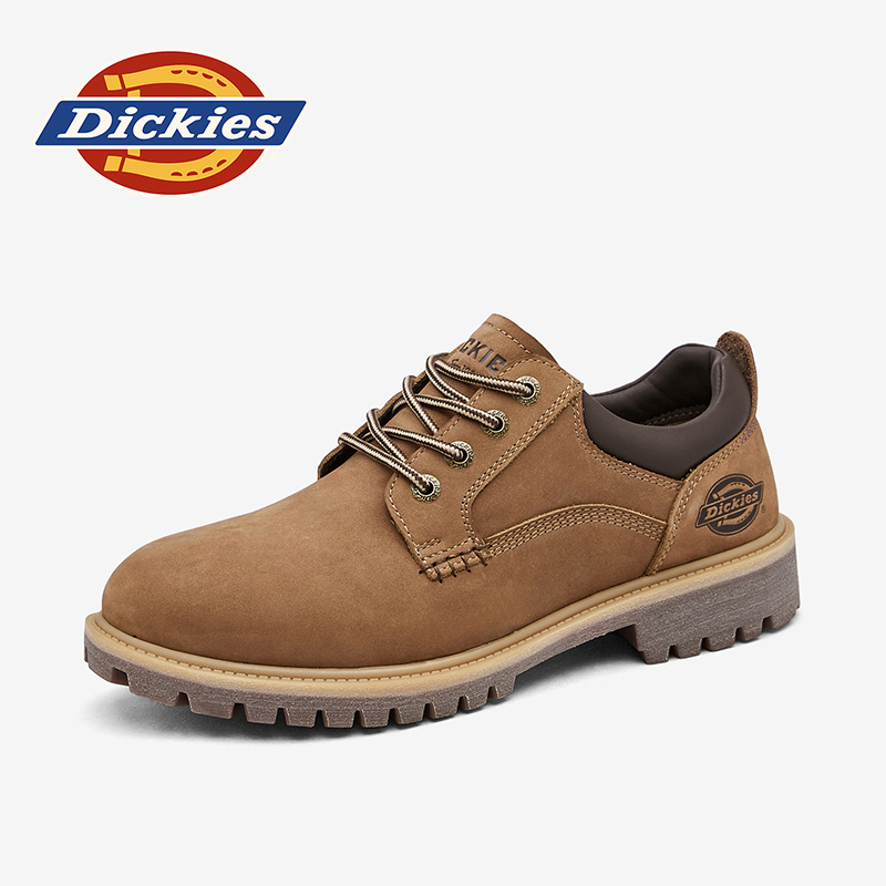 Dickies男士老钱风厚底低帮圆头复古户外休闲车缝线马丁靴英伦风