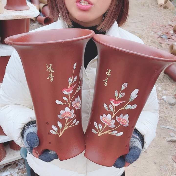 花盆紫砂宜兴紫砂精品花盆 