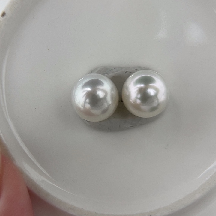 海水珍珠颈饰未镶嵌10.5 澳白 素钉 强光H3