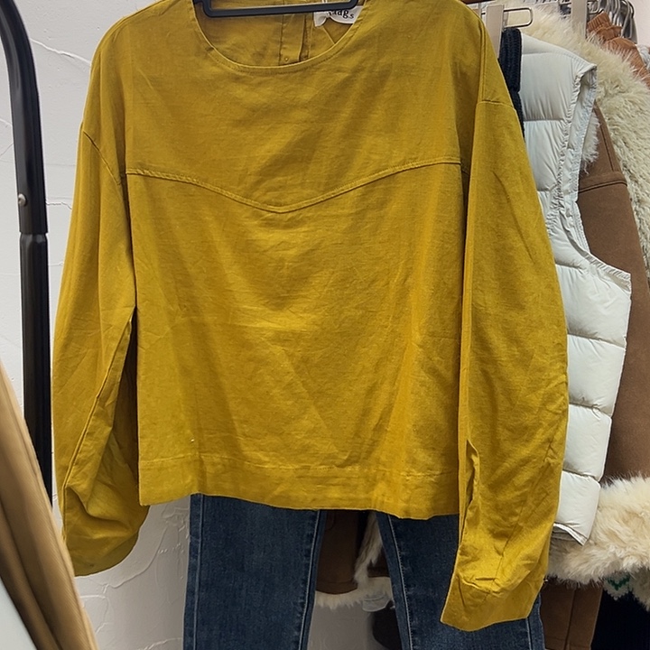 今天新款 黄色套头衬衫