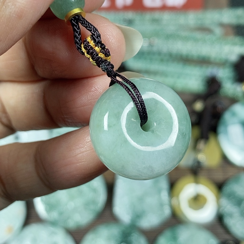 【闪购商品】翡翠颈饰未镶嵌玉吊坠翡翠玉算盘扣