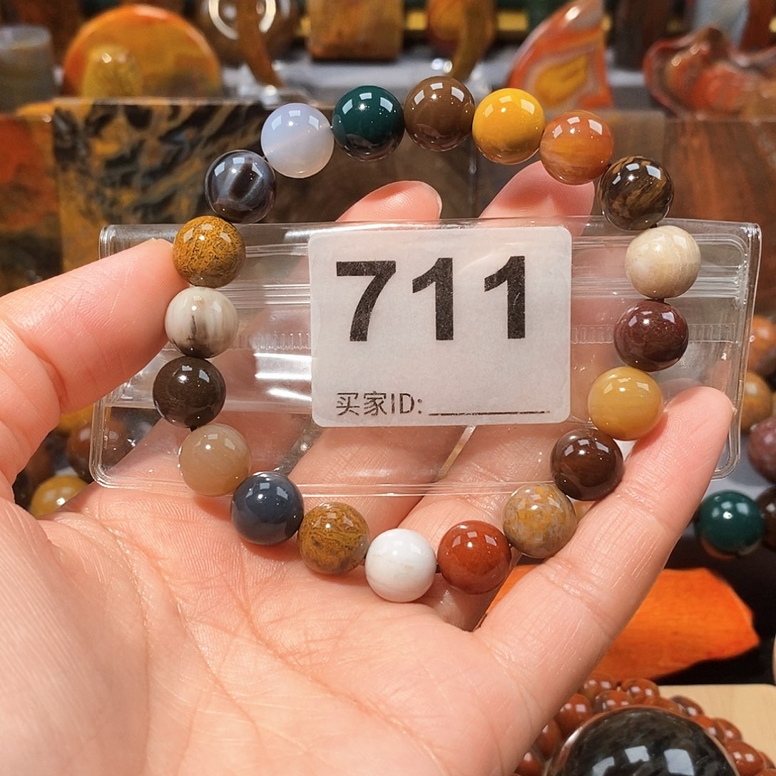 硅化玉天然北票硅化玉手串未镶嵌天然北票硅化玉手串