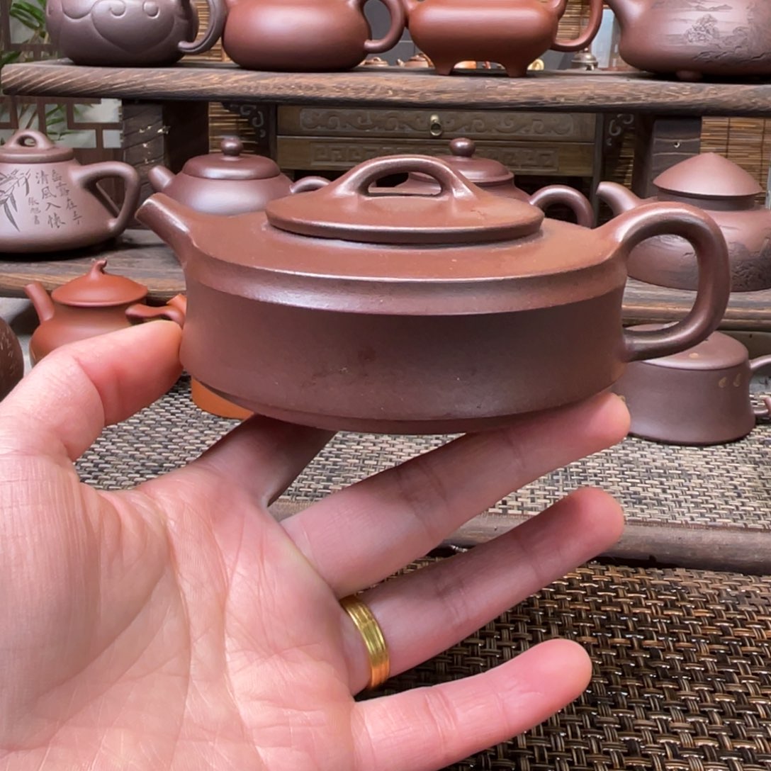 紫砂茶壶宜兴原矿紫砂手工制180