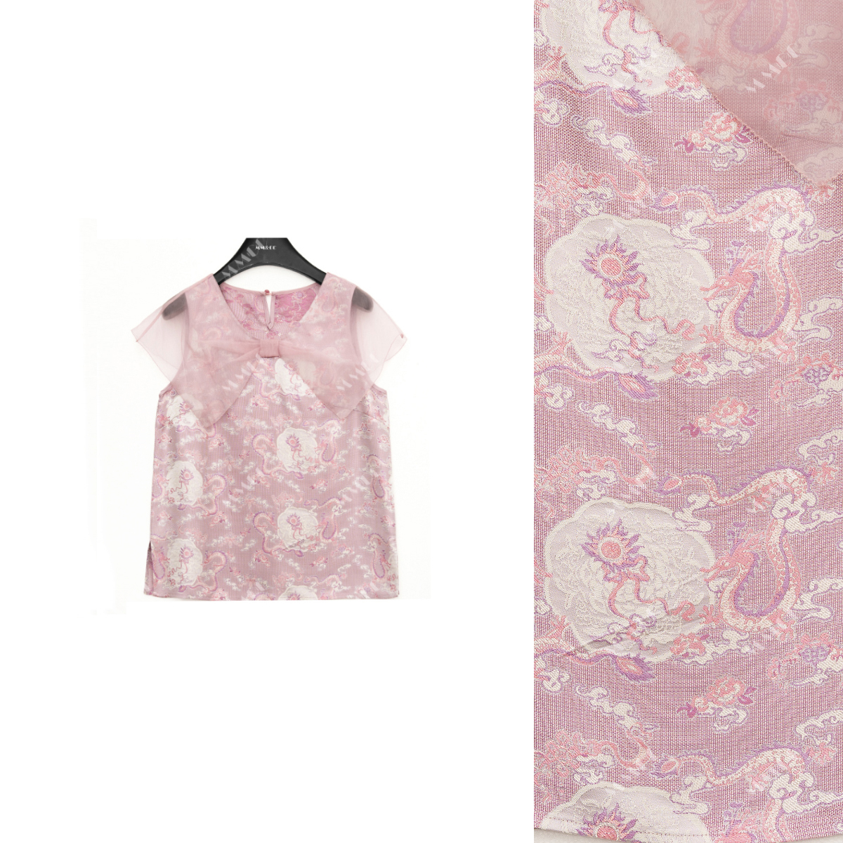 【幻蝶】新中式立领扎染斜襟上衣2025春夏新款上衣小衫MCGSY0982