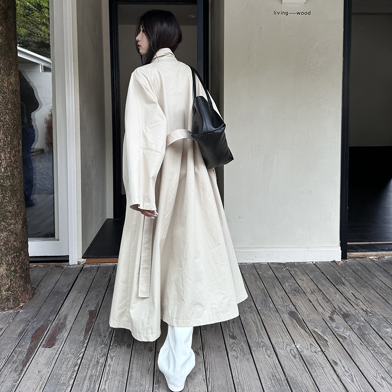 【NO退NO换】来自b0【出差风衣】时尚百搭复古长款风衣【E2006】