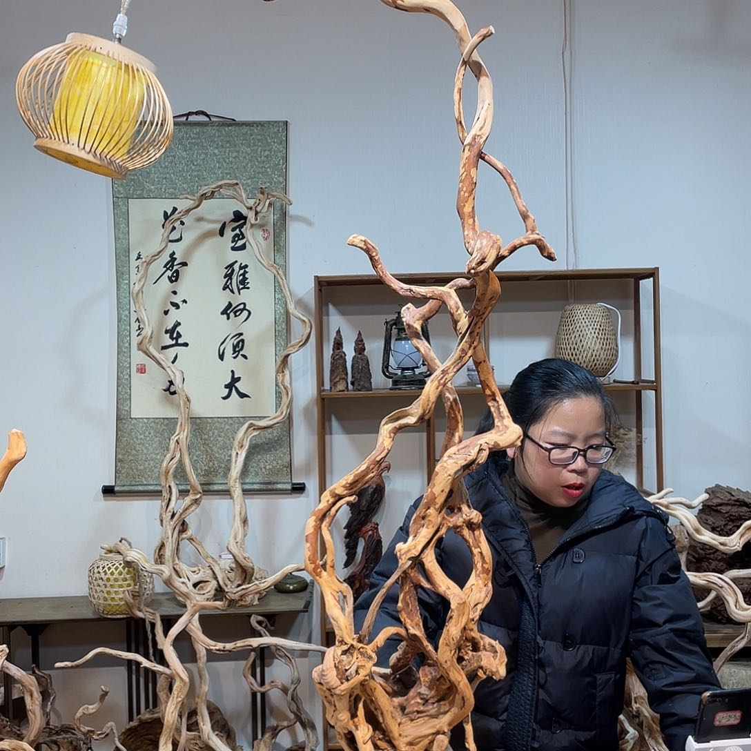 柏木杜鹃根根艺摆件