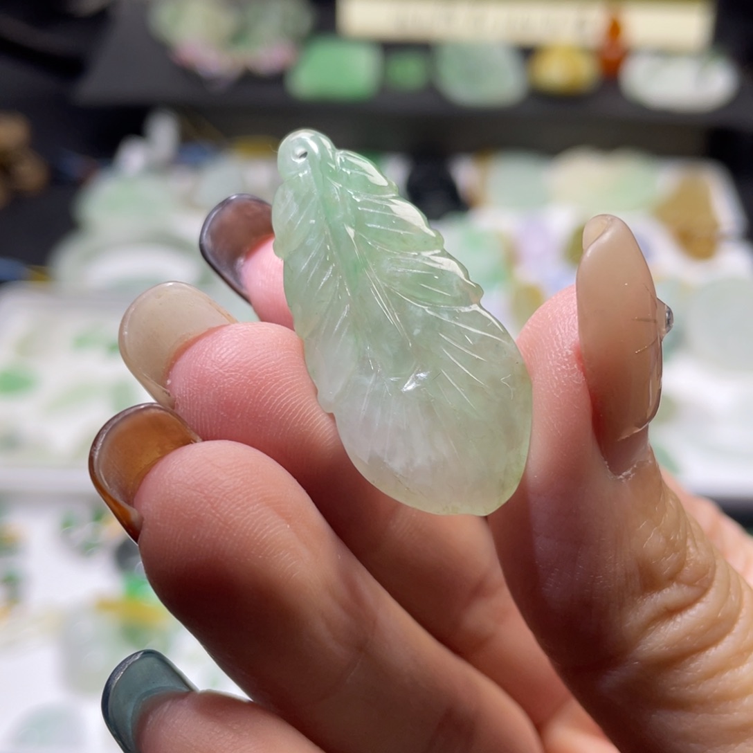 颈饰未镶嵌翡翠羽毛