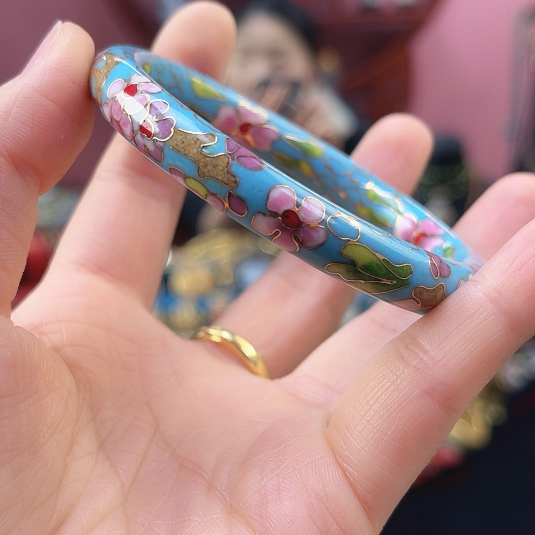 非遗景泰蓝镯子天蓝58.59