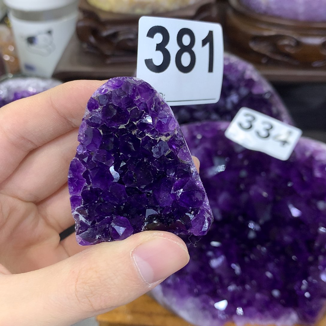 紫晶珠宝半成品未镶嵌川*381