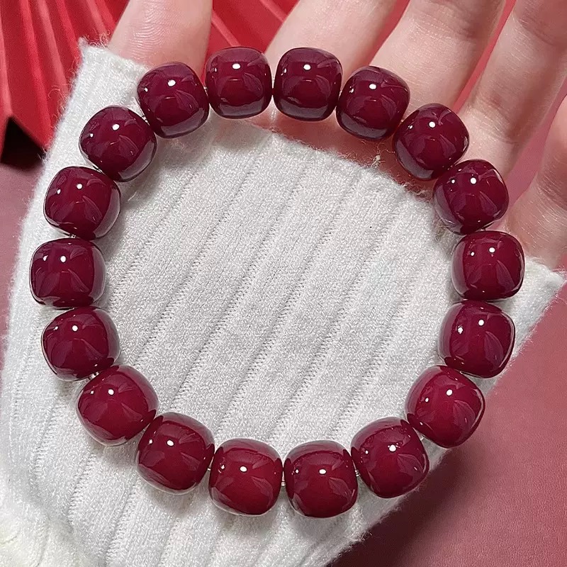 天然白玉菩提根手串200118