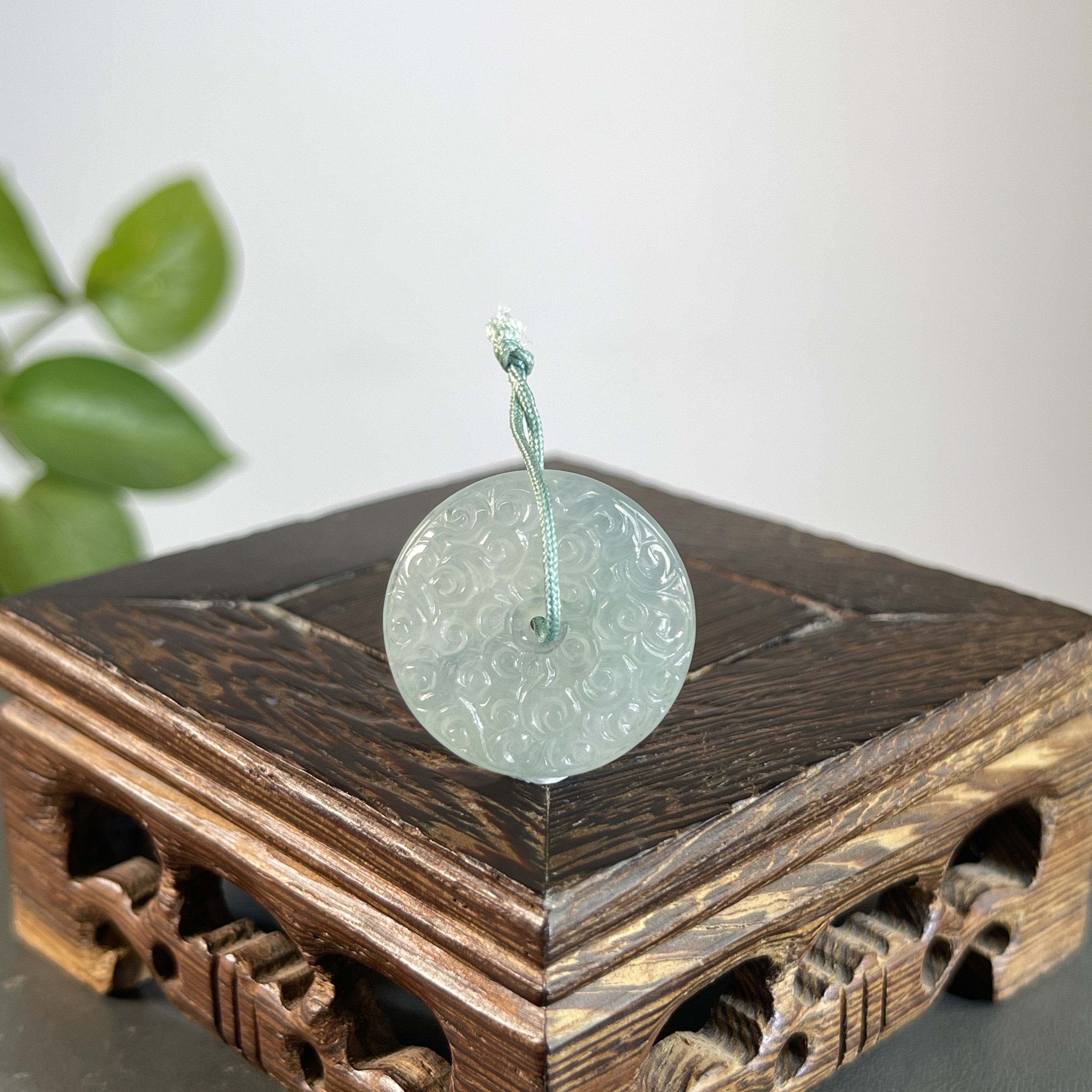 JTA13-51 天然缅甸A货翡翠  平安扣