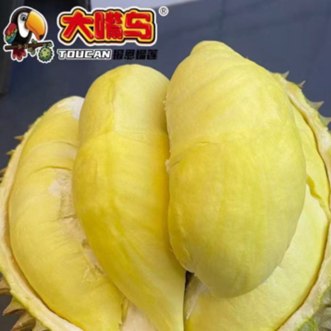 （现拆果肉）大嘴鸟泰国新鲜金枕榴莲1.5斤750g（不保核大小）金枕泰国