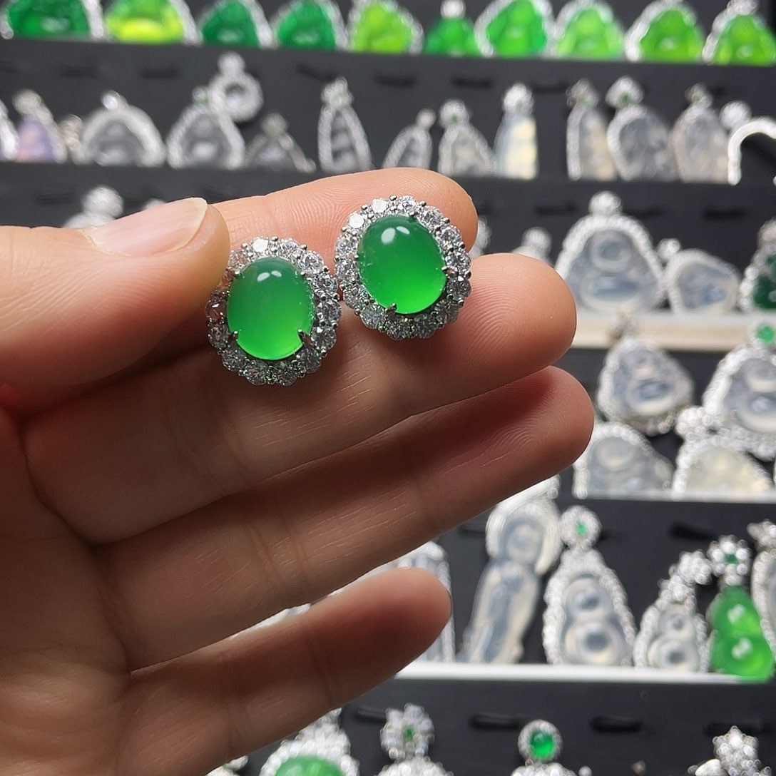 玛瑙/玉髓耳钉合金