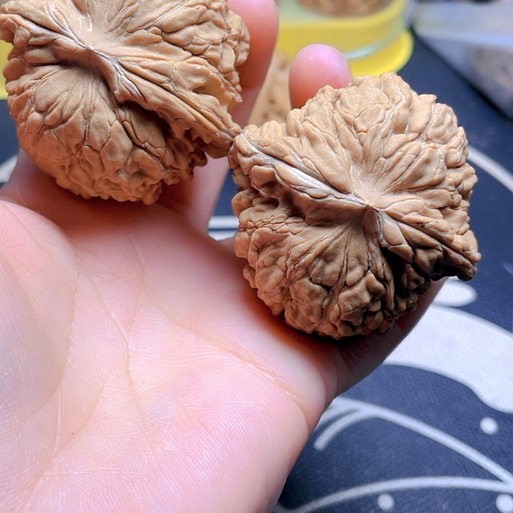 文玩核桃吊坠华坤龙一对