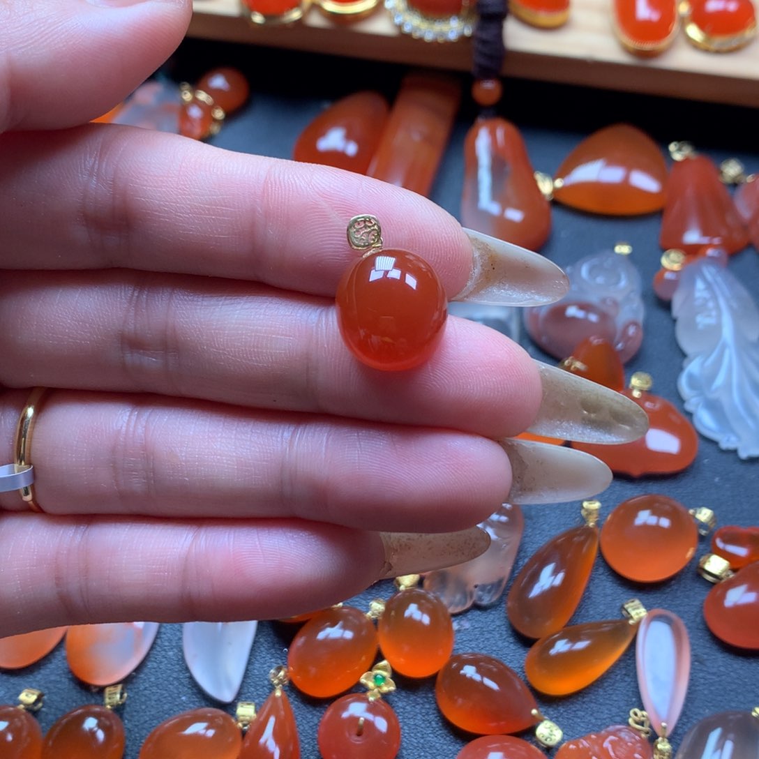 【闪购商品】定制南红玛瑙22K金镶嵌