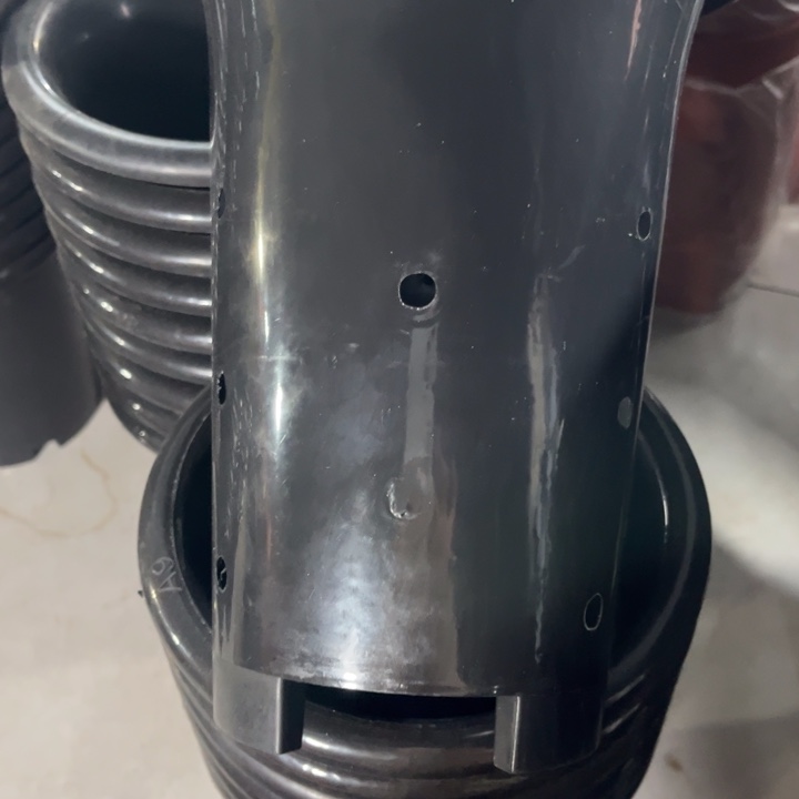 树脂黑兰花盆口20高26一组5