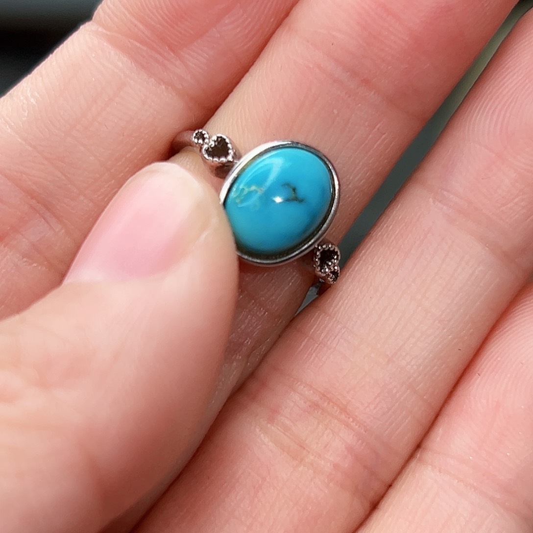 绿松石珠宝奇石银S925镶嵌