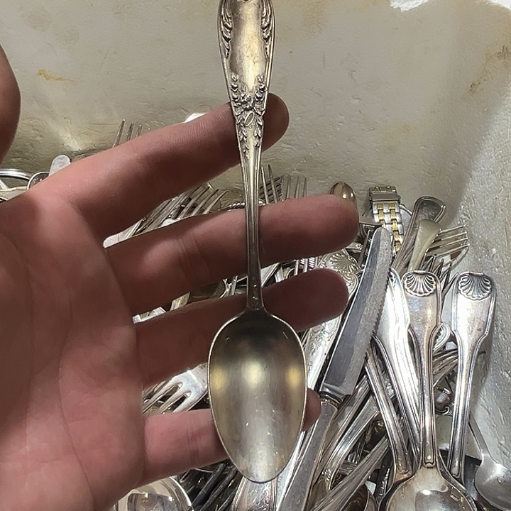 吉***通贵金属欧洲中古老物件勺子