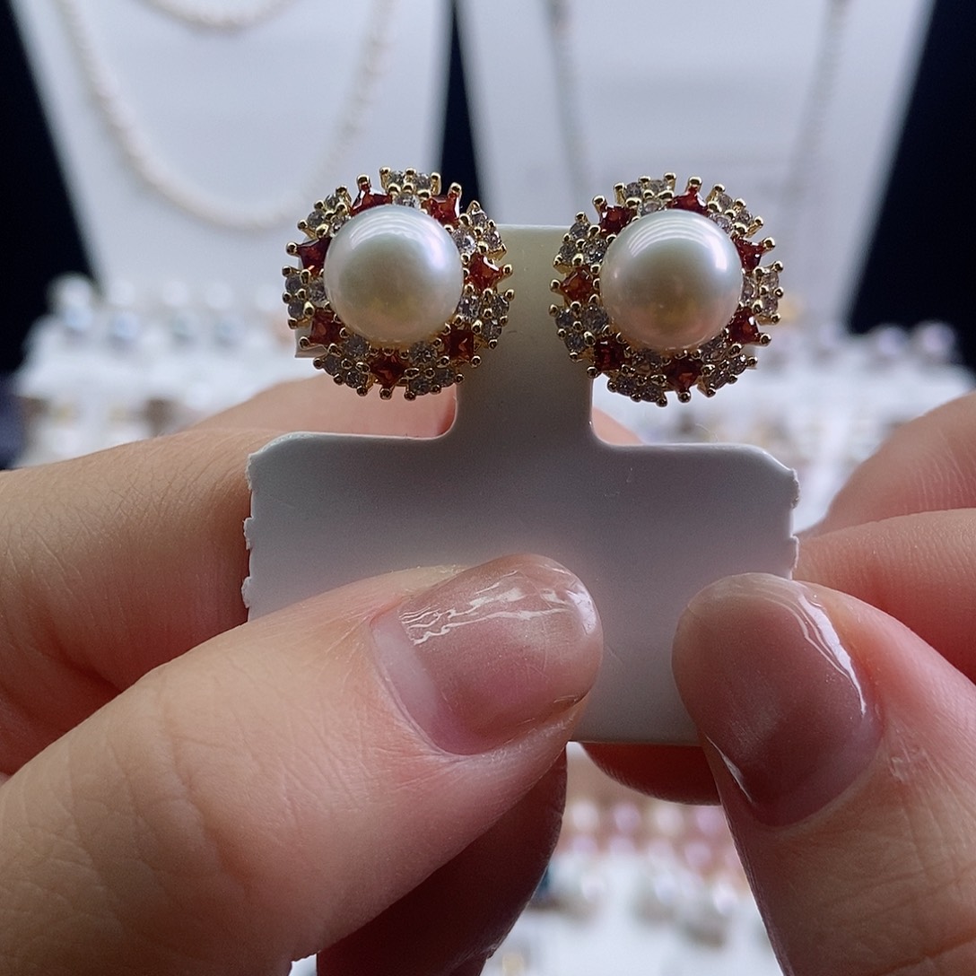 未镶嵌耳饰淡水珍珠