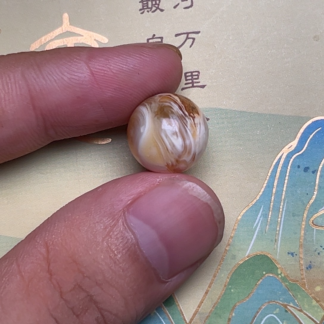 裸石琥珀未镶嵌蜜蜡沁色拉丝妖13加瑕疵