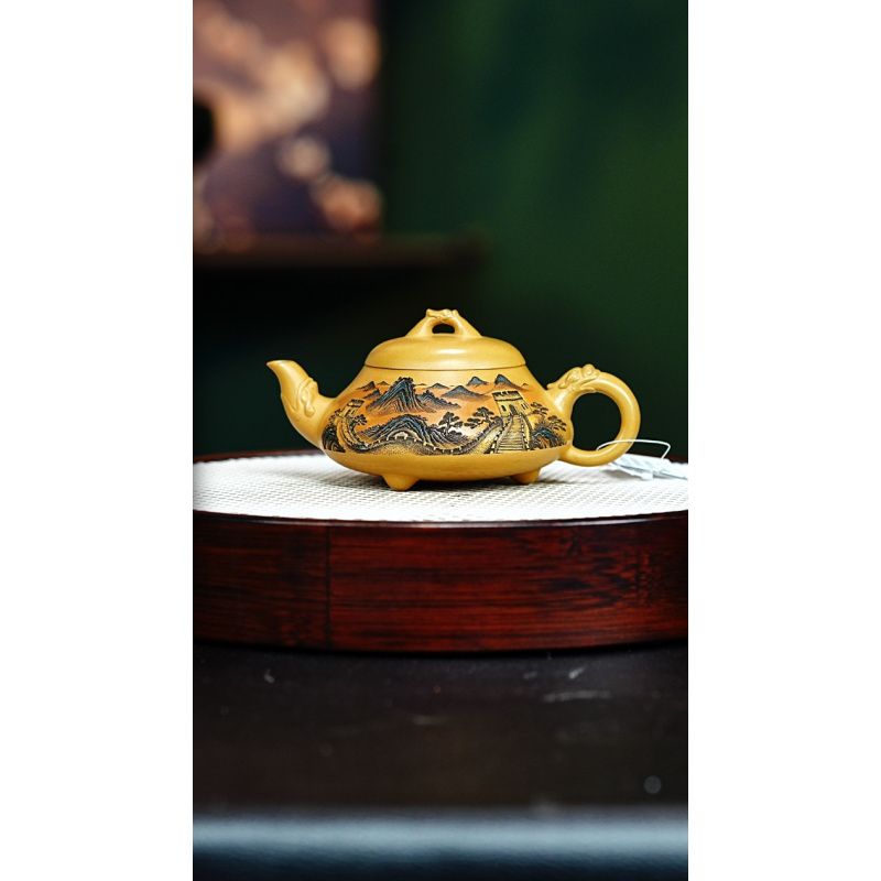 宜兴紫砂 汉棠石瓢 黄金段 梅付春 h229