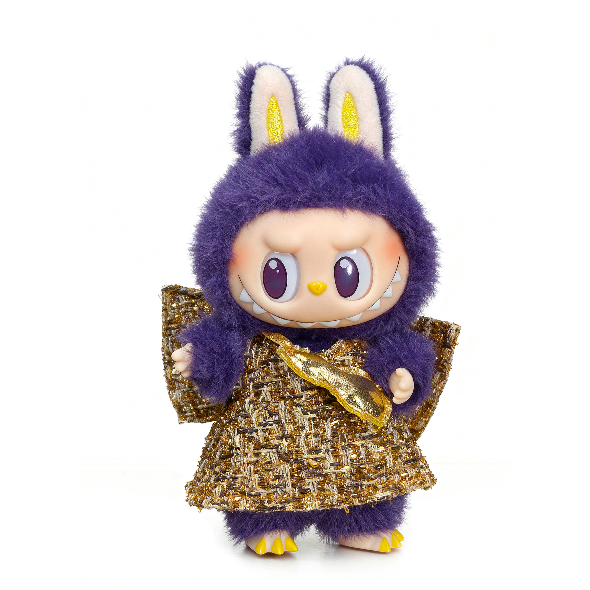 POP MART/泡泡玛特搪胶毛绒吊卡PRONOUNCE小米兰WINGS紫色【粥 朱】