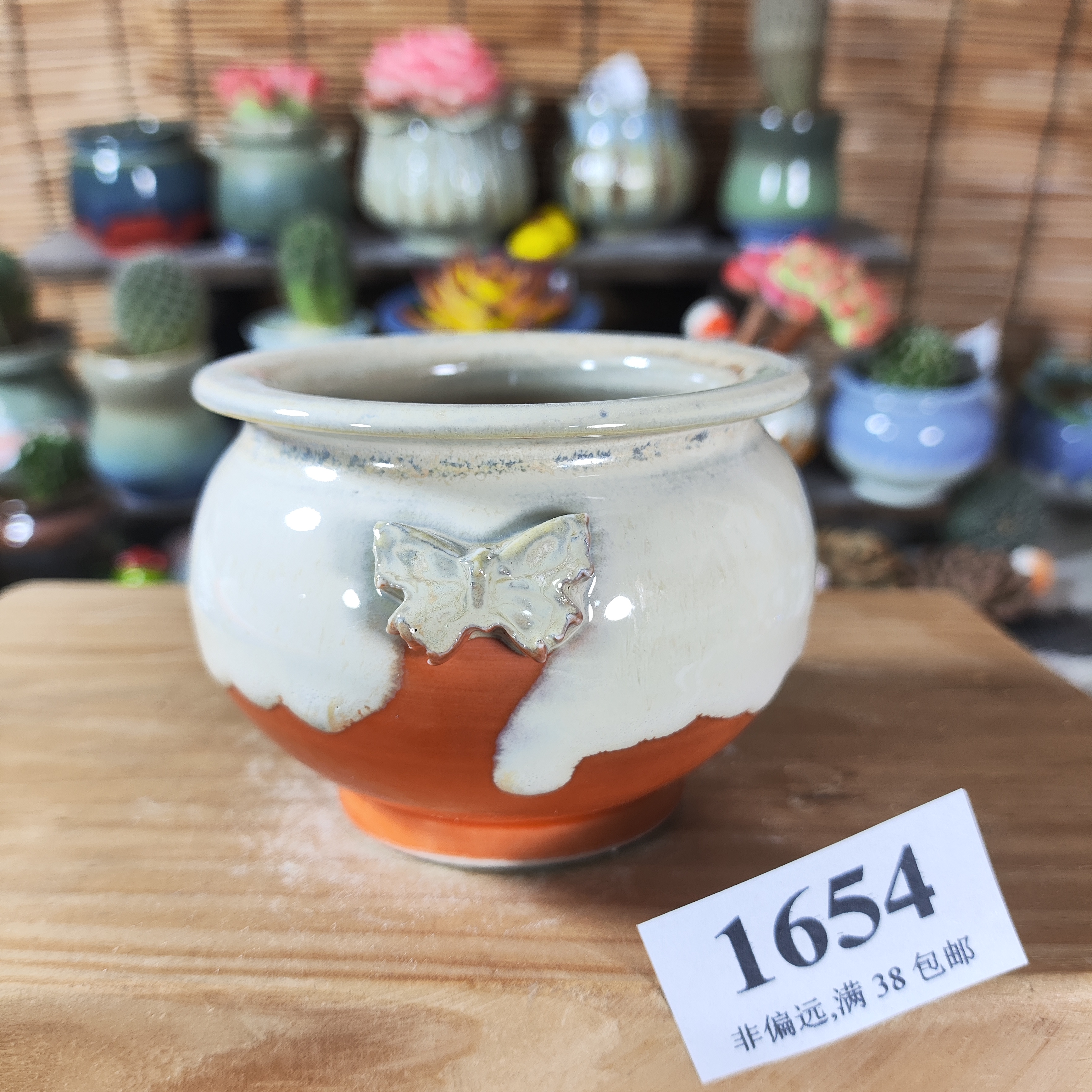 口6高6，1654手工创意多肉花盆摆件迷你多景德镇纯手工制做