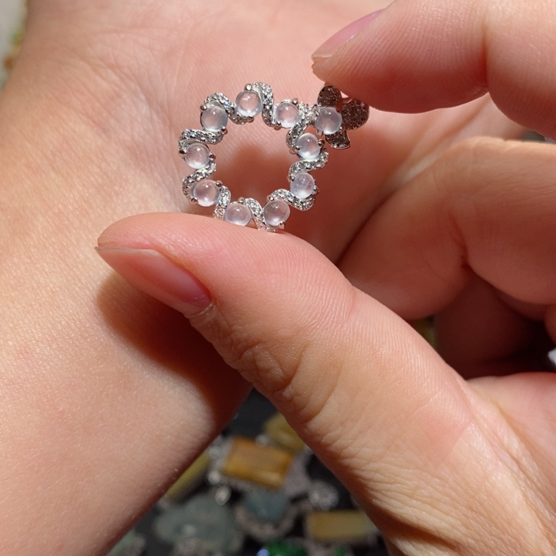 翡翠颈饰银S925镶嵌n j k k l