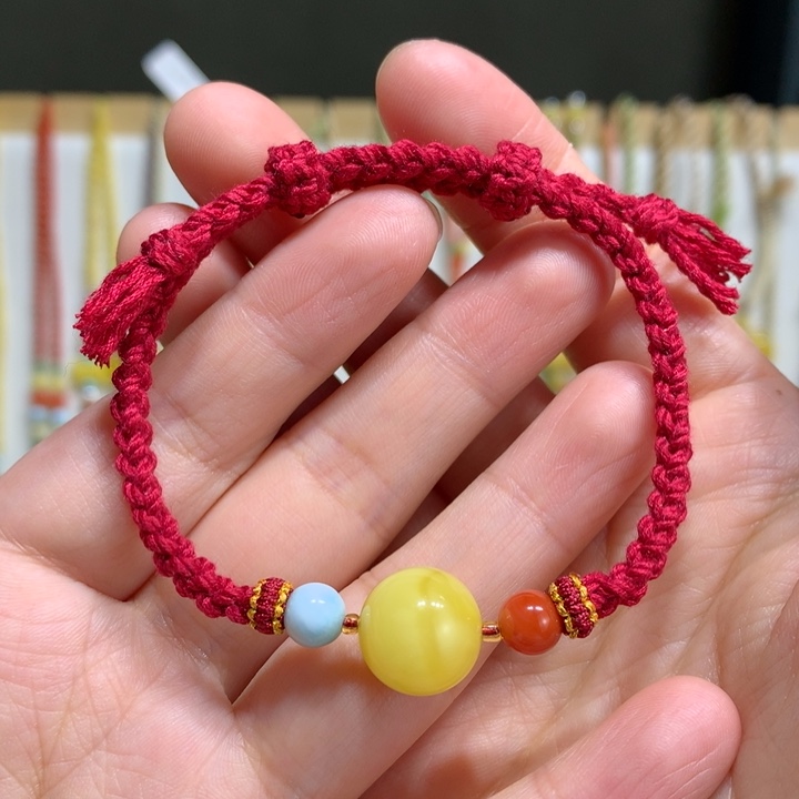 蜜蜡手链未镶嵌特价