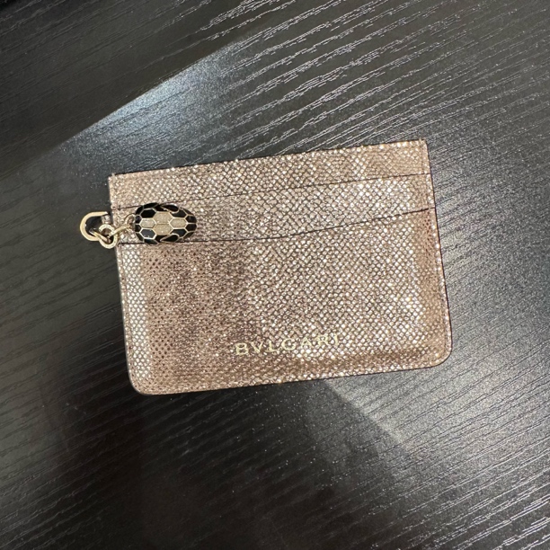 99新 BVLGARI/宝格丽 经典银色亮片卡包