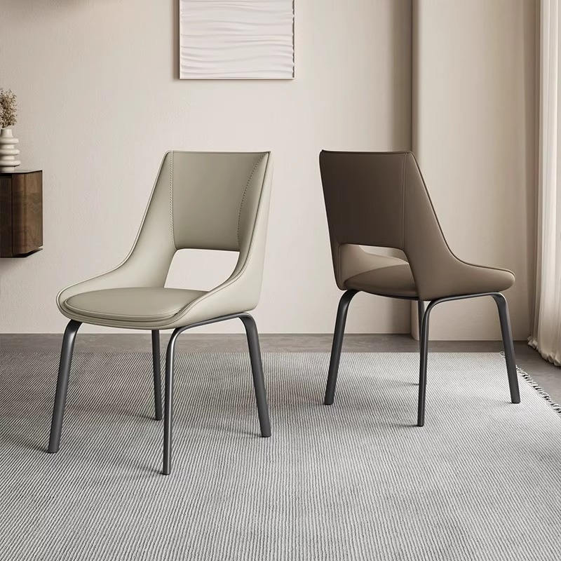 现代简约餐椅家用意式餐桌椅子轻奢餐厅椅子设计师酒店靠背凳子