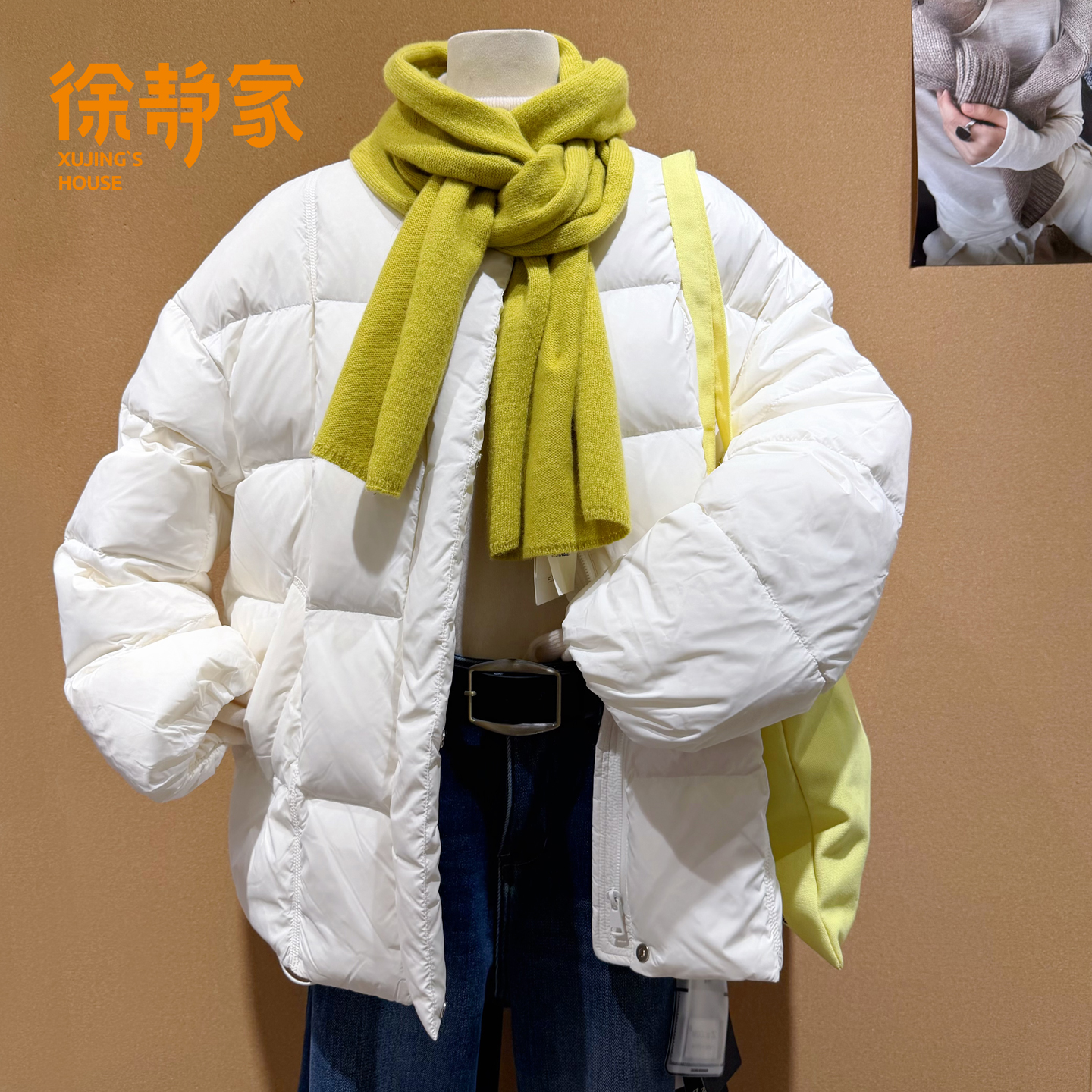 冬季穿搭显瘦宽松加厚圆领拉链保暖羽绒服女面包服外套7809