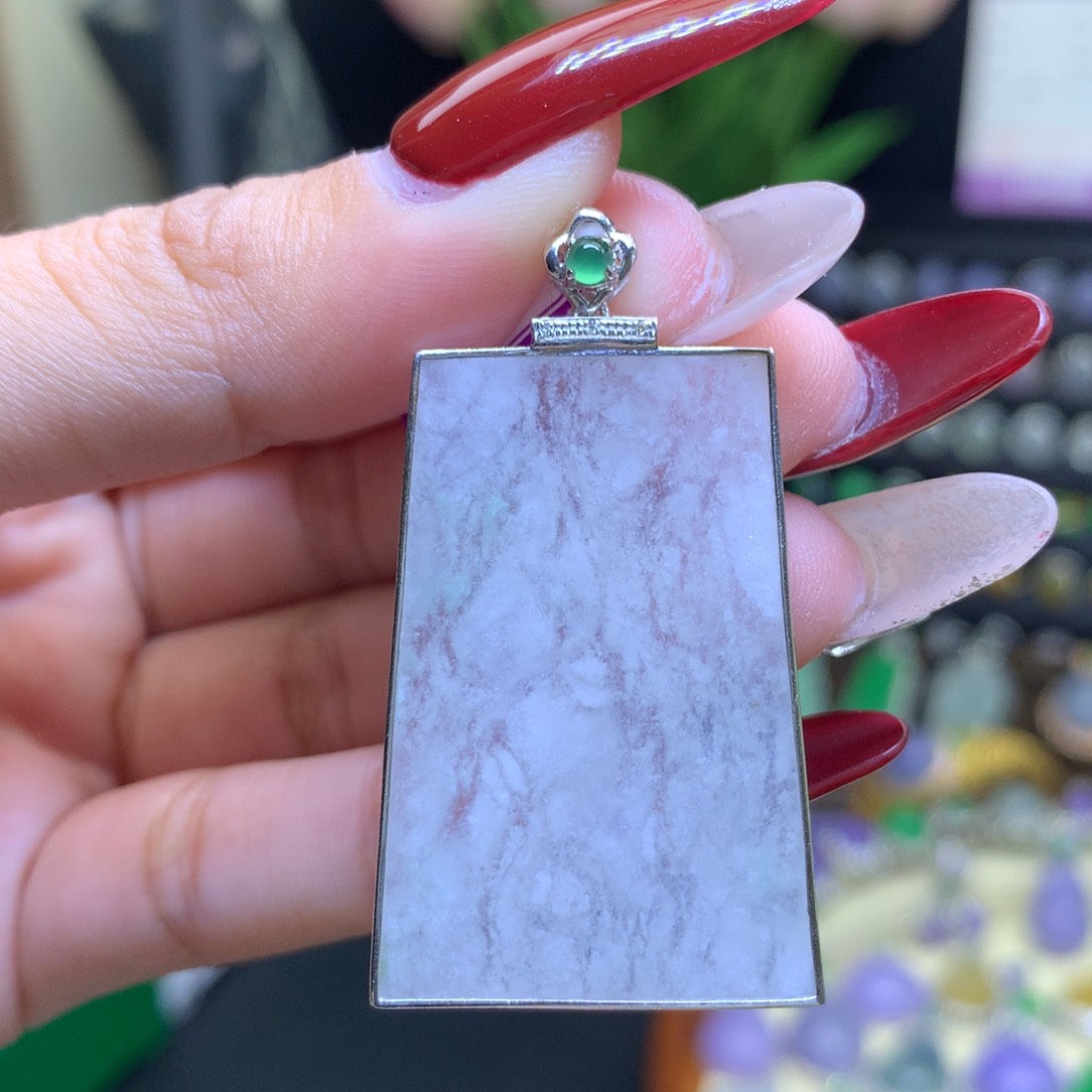 翡翠颈饰18K金镶嵌天然 