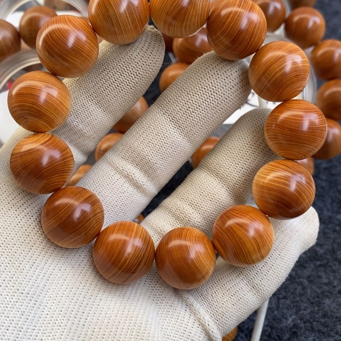 柏木手串/手链南太行陈化崖柏手串鱼鳞骨料1.8