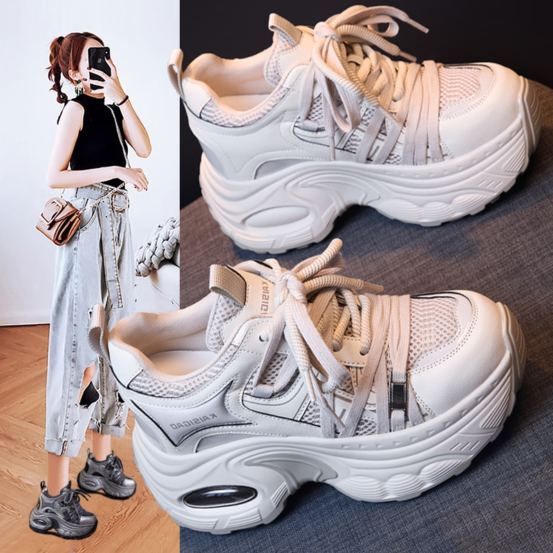 新款老爹鞋2025鞋女新款复古厚底增高运动鞋休闲鞋百搭高颜值爆款