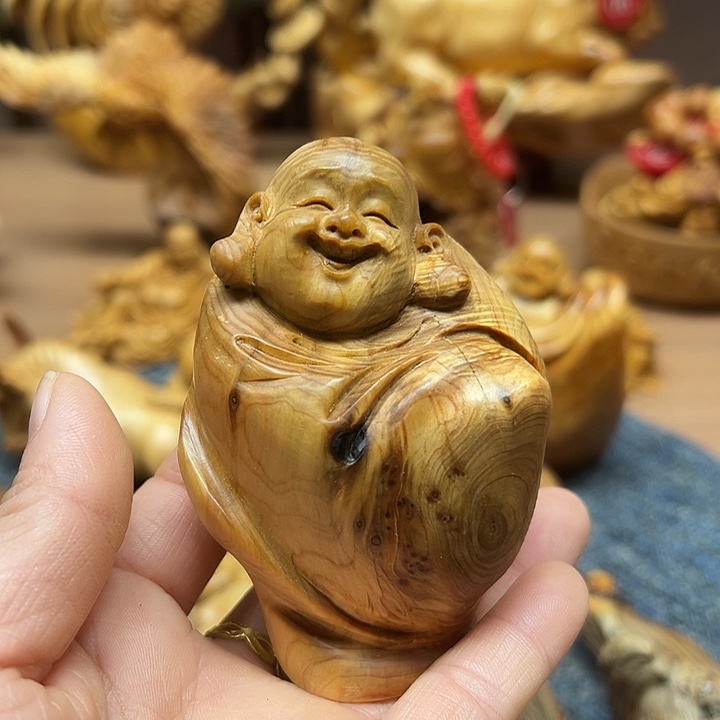 柏木太行崖柏手把摆件