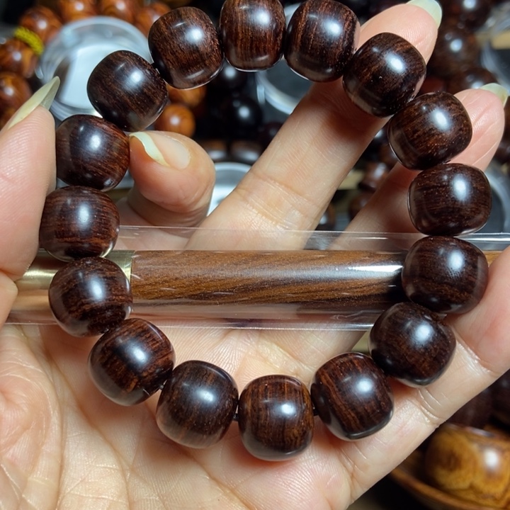 黄花梨/降香黄檀海南紫油梨老料老型珠尺寸13+14