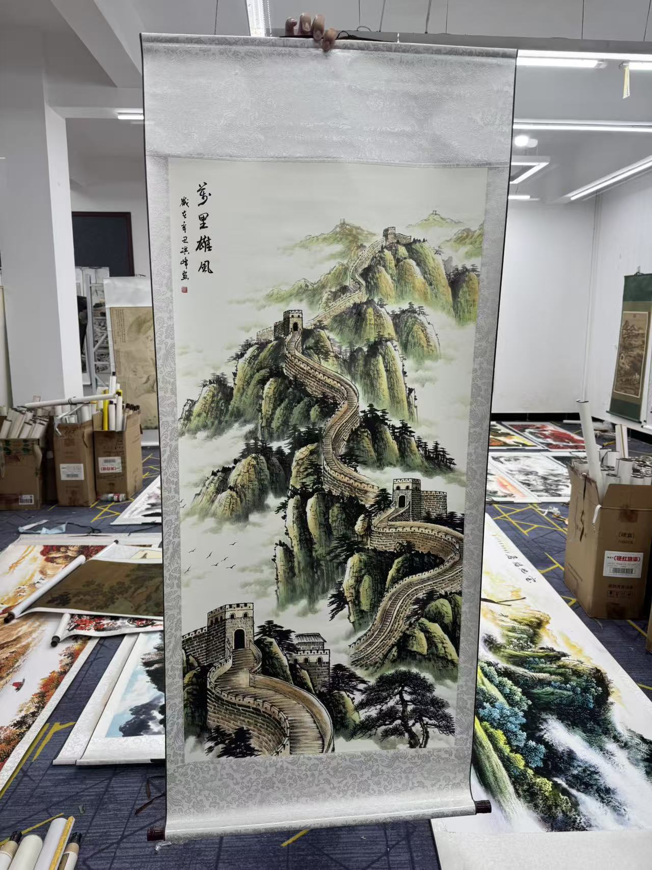 【精品复仿】《万里长城》新中式国画农村堂屋玄关装饰画