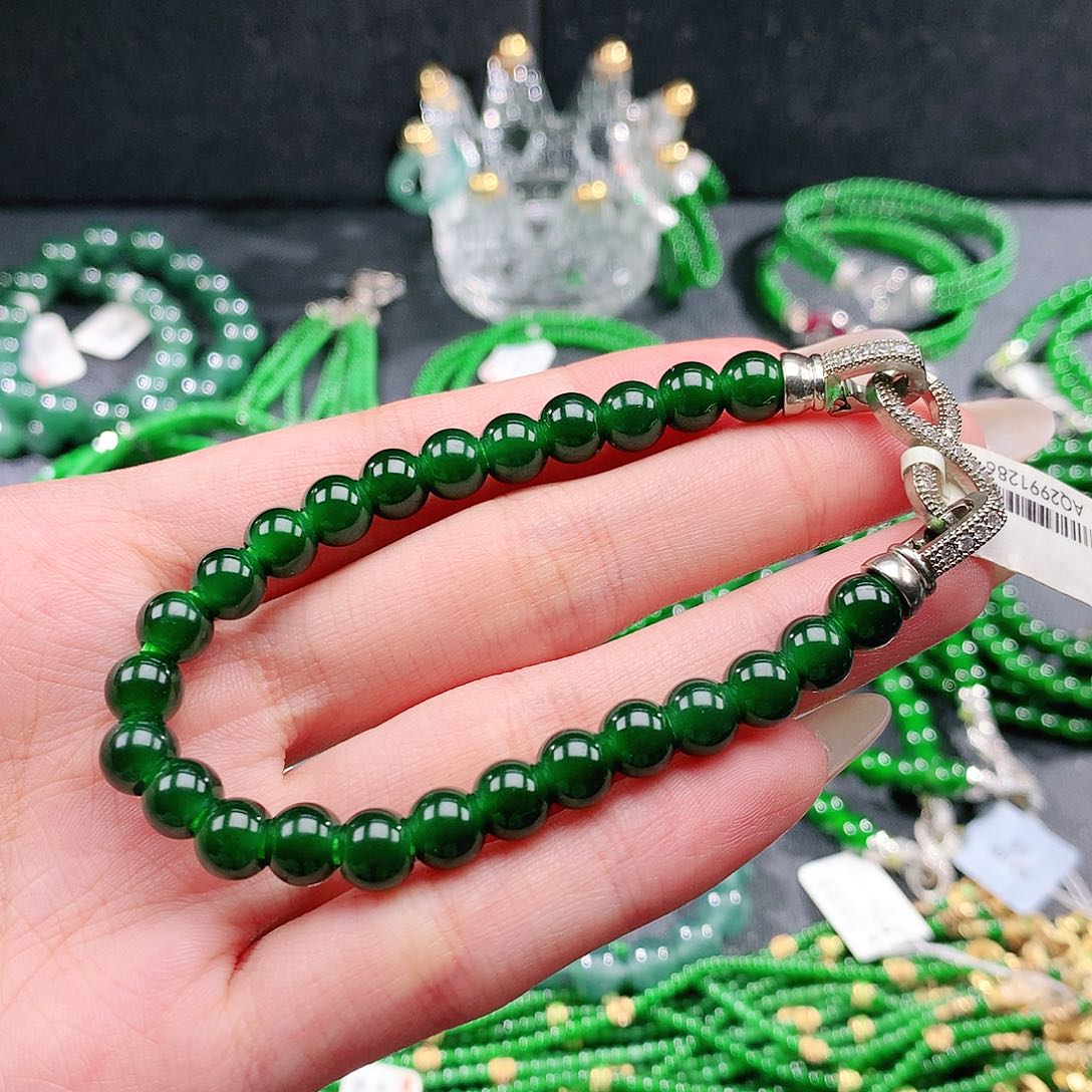 美***刀翡翠未镶嵌手链手链