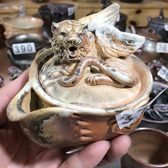 瓷片伪*老虎的宝瓶的