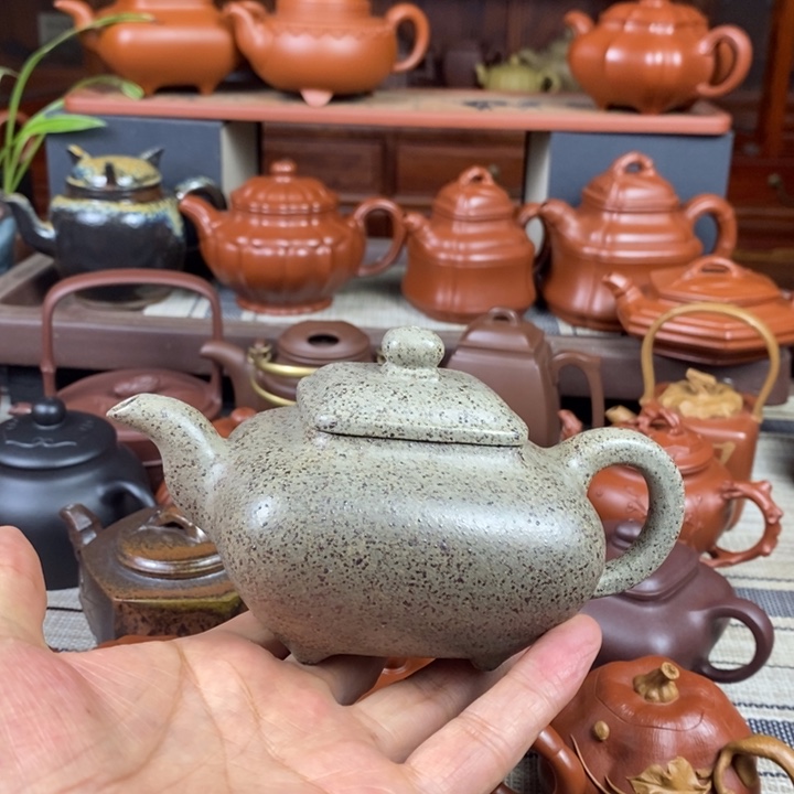 茶壶紫砂四方传炉280cc原矿特高温老靑段特价