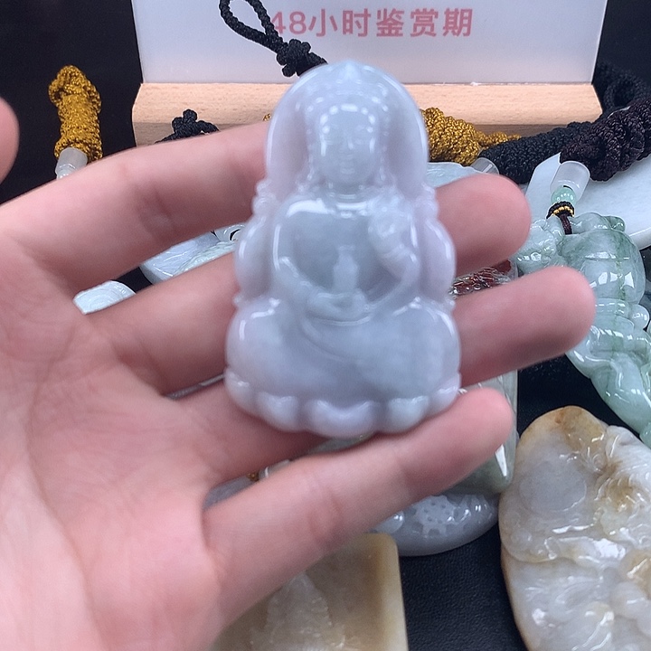 翡翠未镶嵌颈饰天然保真a货翡翠