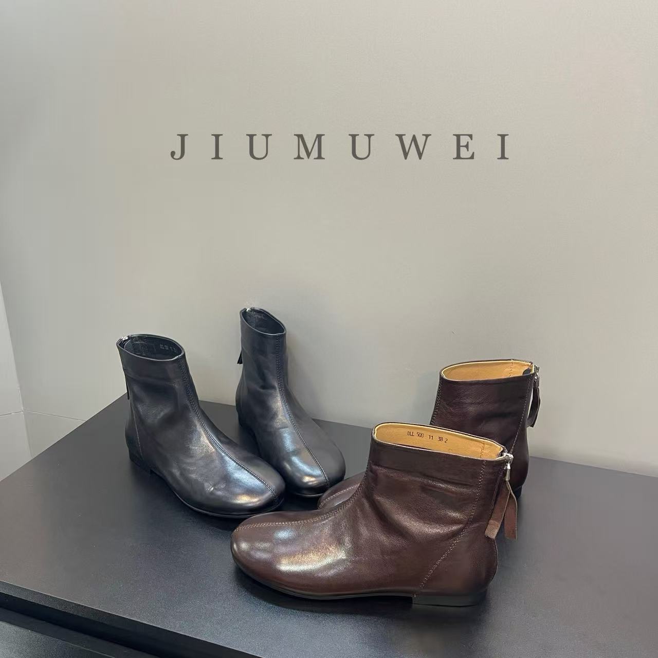 JIUMUWEI  早秋时尚平底切尔西短靴  2180  508-11