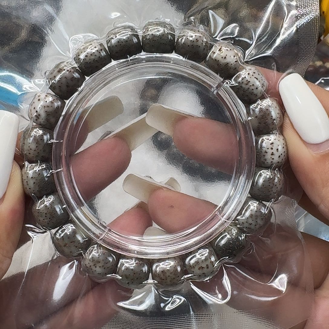 星月菩提手串37传说黑灰星月菩提11桶单圈
