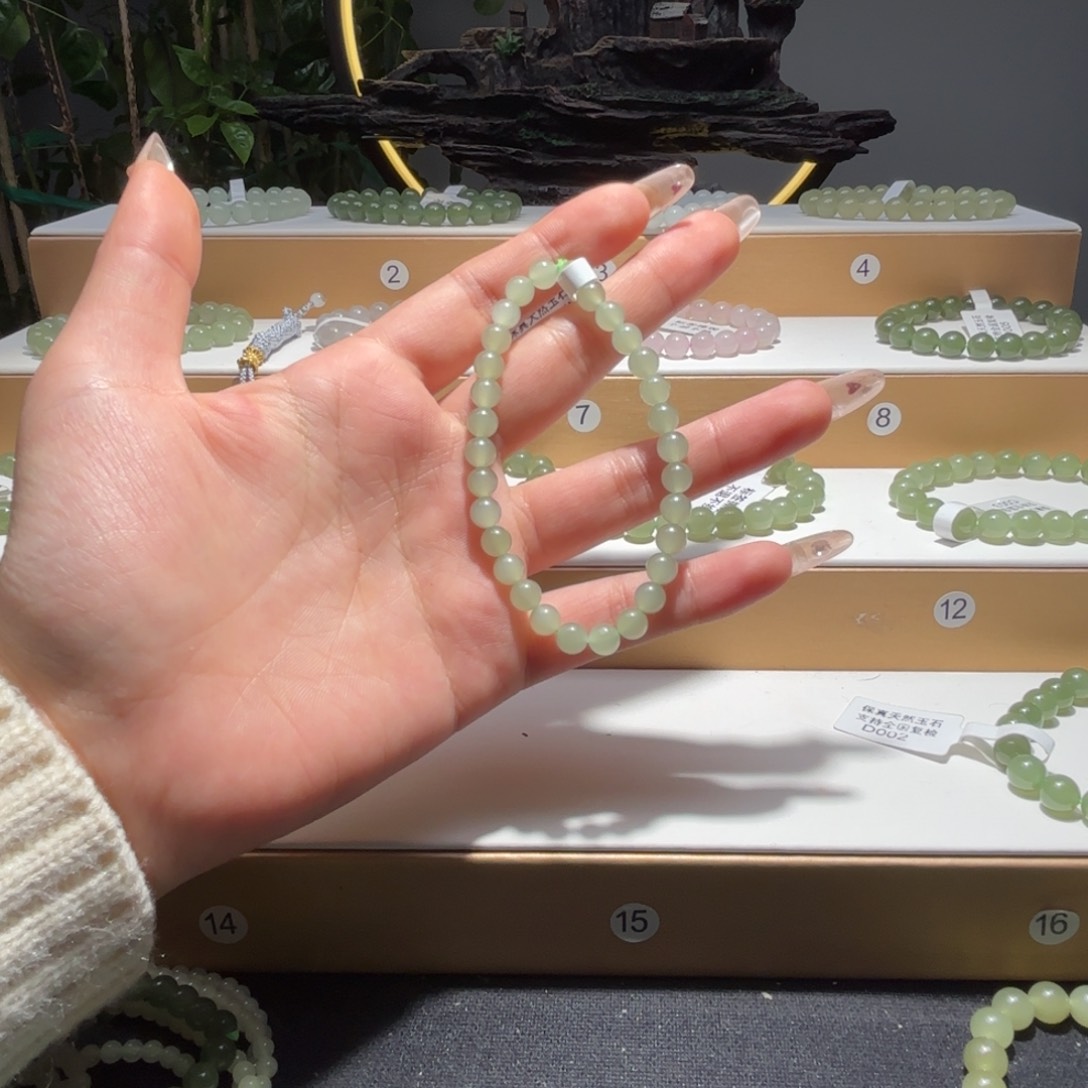 和田玉手串未镶嵌茵*
