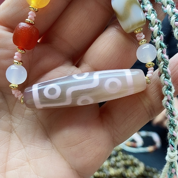 玛瑙/玉髓颈饰合金