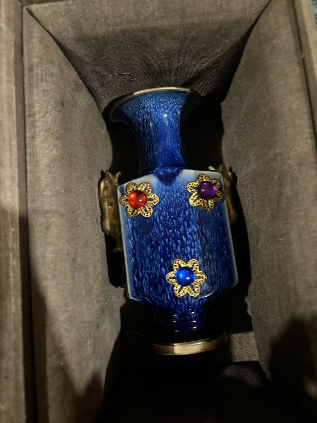 四方蓝钧瓷一个[一直播间实物为准]