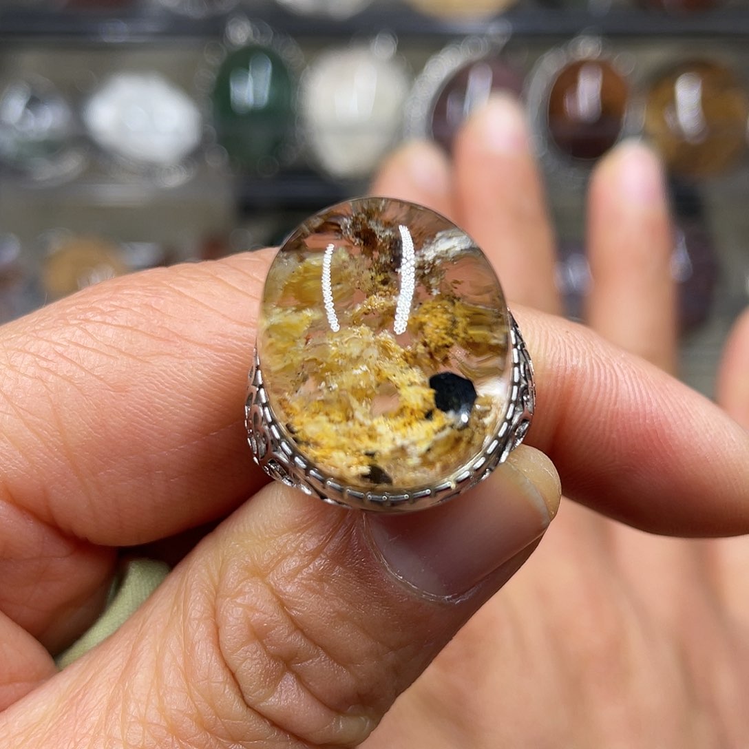 【闪购商品】水晶珠宝半成品银S925镶嵌戒指