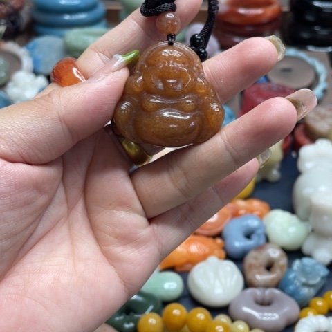 合金石英质玉（黄龙玉）手链
