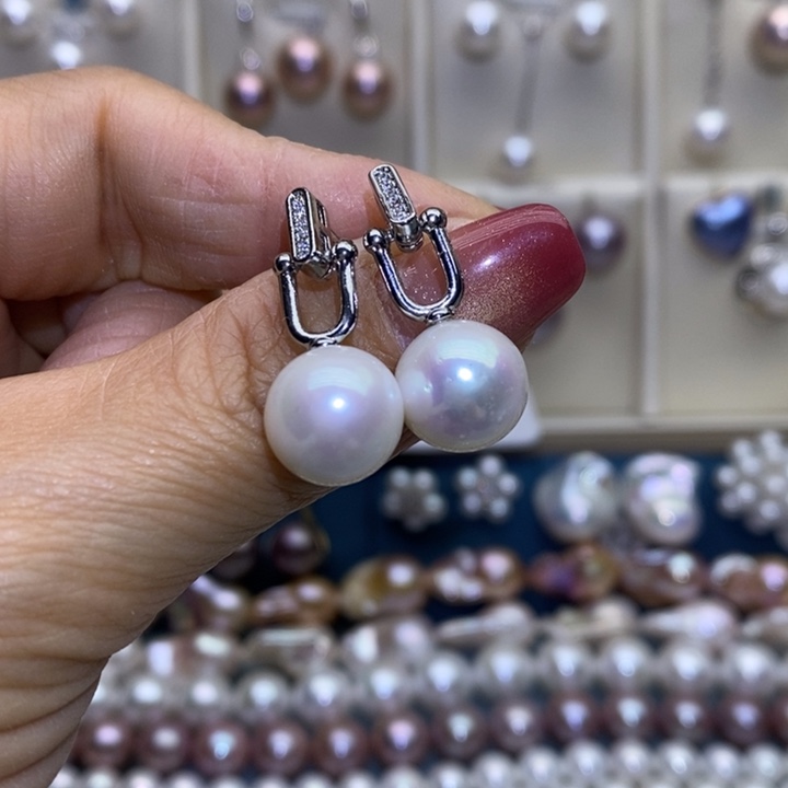 淡水珍珠珠宝首饰银S925镶嵌